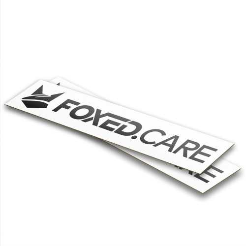 FoxedCare Autoaufkleber | versch. Gr&ouml;&szlig;en und Farben Gro&szlig; 44,5 x 5,0 cm Schwarz